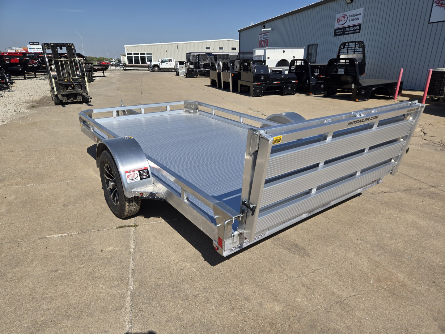 New 2026 H&H Trailers 78x12 Aluminum Low Side 3K Utility Trailer