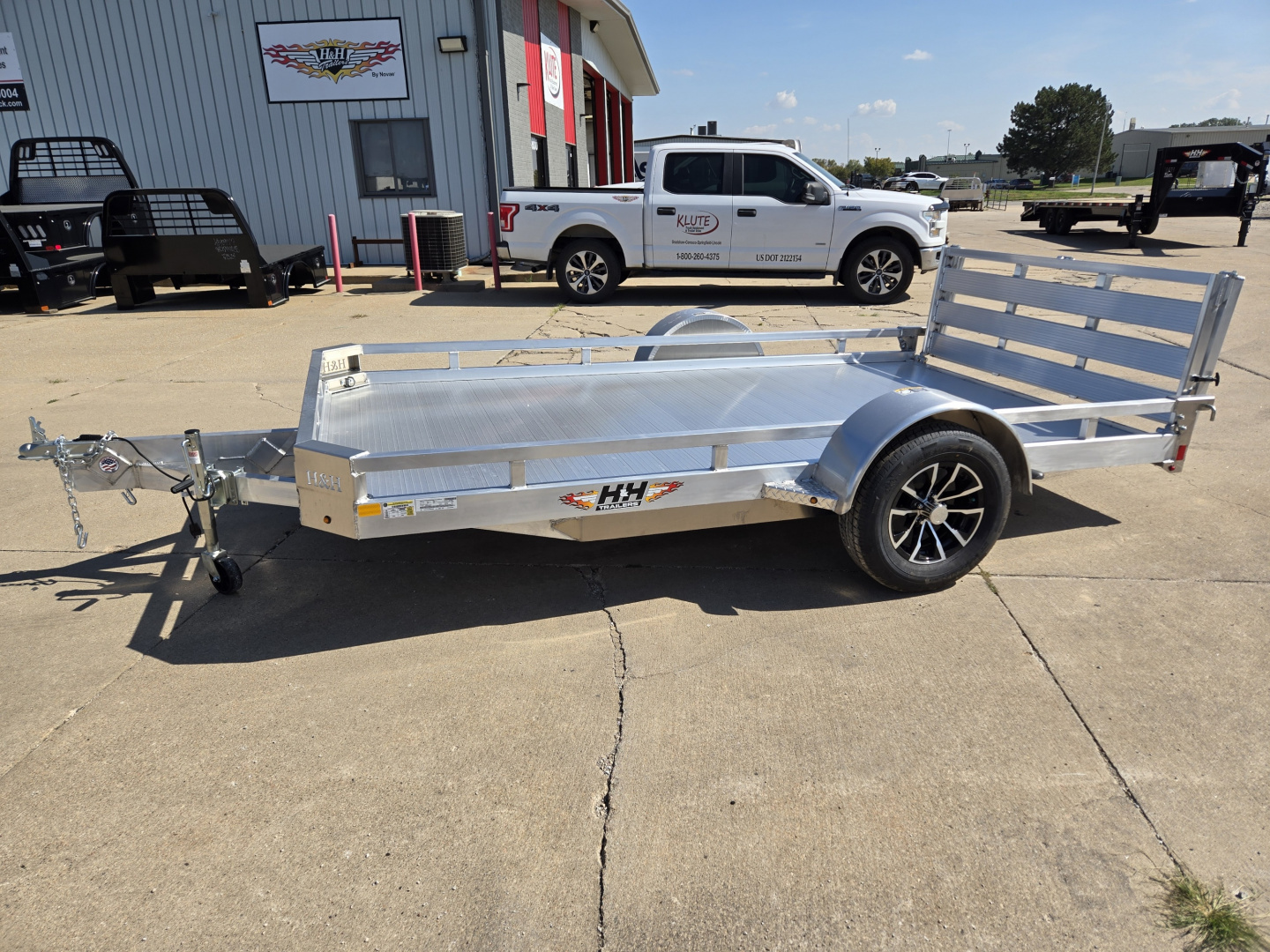 New 2026 H&H Trailers 78x12 Aluminum Low Side 3K Utility Trailer