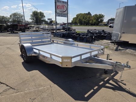 New 2026 H&H Trailers 78x12 Aluminum Low Side 3K Utility Trailer
