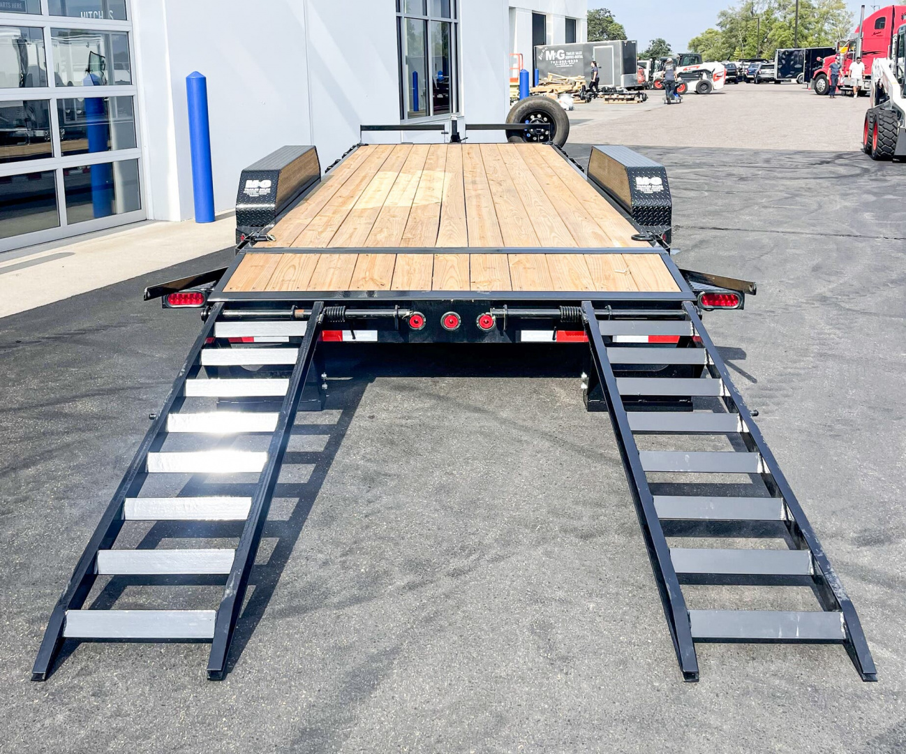 New ETB 83X20 (18+2) 10K EQUIPMENT TRAILER W/ FOLD UP RAMPS - BLACK