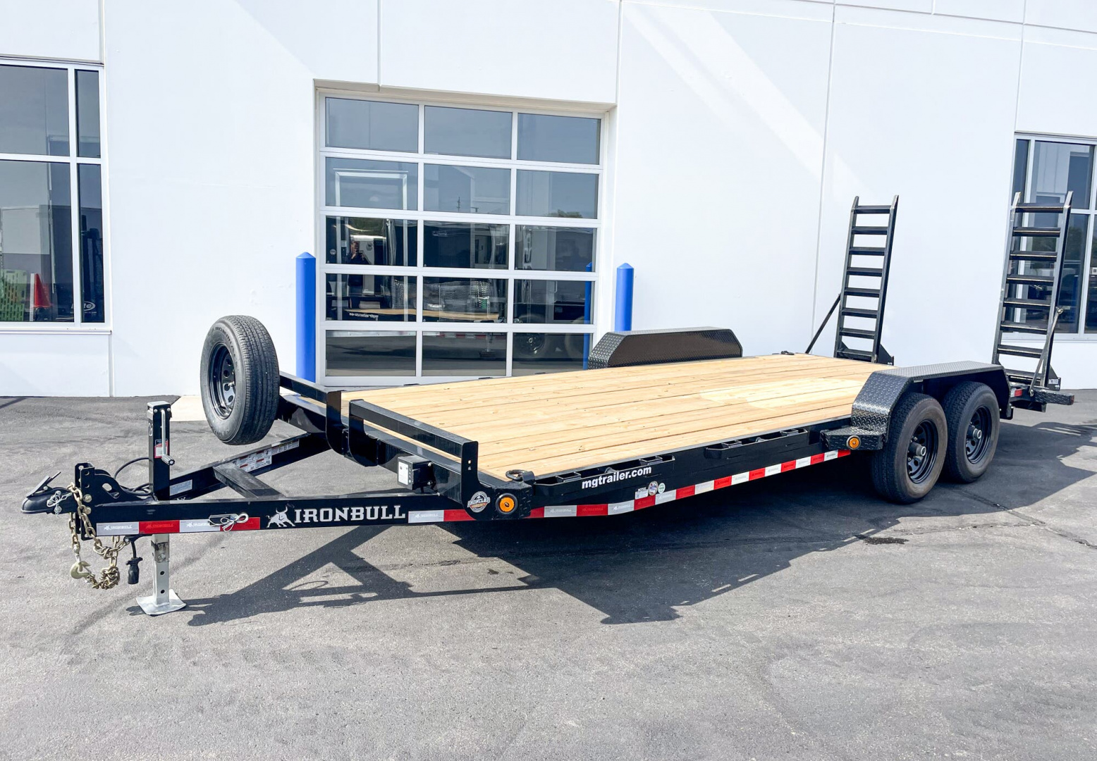 New ETB 83X20 (18+2) 10K EQUIPMENT TRAILER W/ FOLD UP RAMPS - BLACK