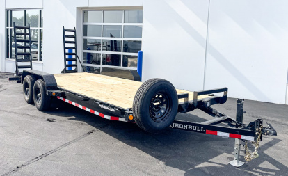 New ETB 83X20 (18+2) 10K EQUIPMENT TRAILER W/ FOLD UP RAMPS - BLACK
