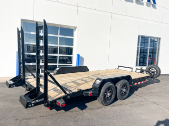New ETB 83X18 (16+2) 10K EQUIPMENT TRAILER W/ FOLD UP RAMPS - BLACK