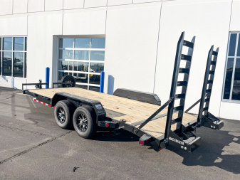 New ETB 83X18 (16+2) 10K EQUIPMENT TRAILER W/ FOLD UP RAMPS - BLACK