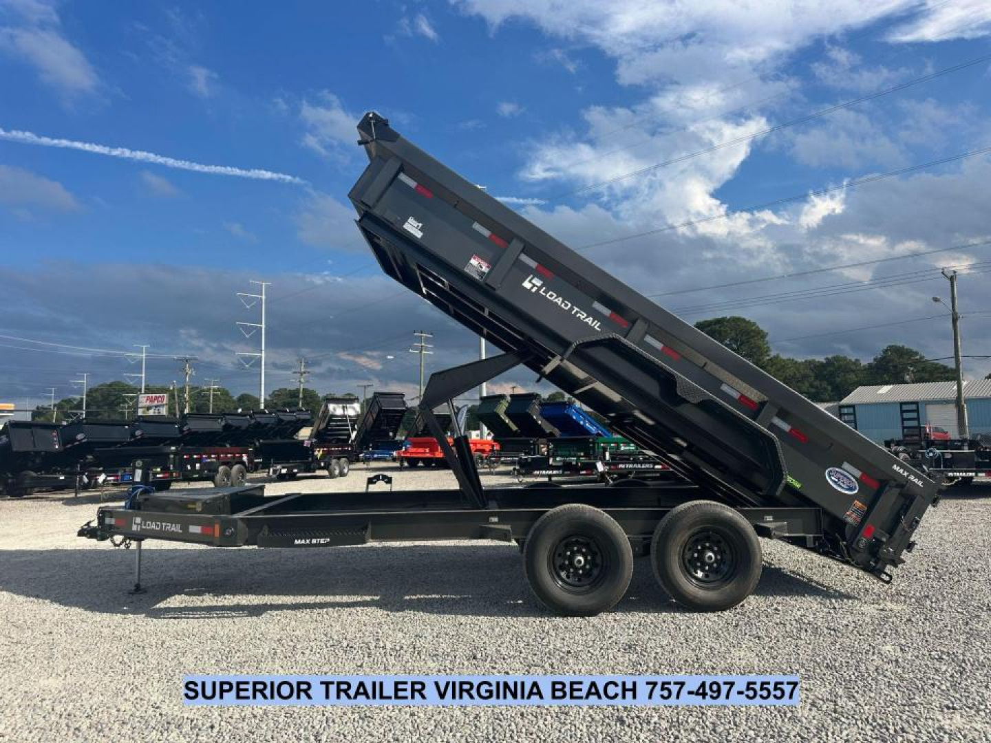 New 2026 Load Trail 7X16 14K Low Pro w/ 2' Sides Dump Trailer