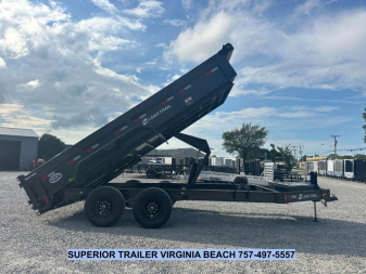 New 2026 Load Trail 7X16 14K Low Pro w/ 2' Sides Dump Trailer