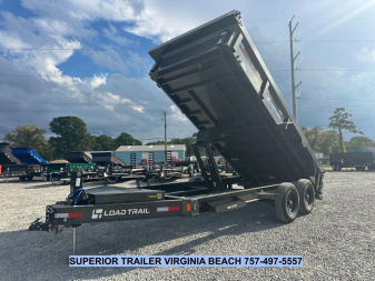 New 2026 Load Trail 7X16 14K Low Pro w/ 2' Sides Dump Trailer