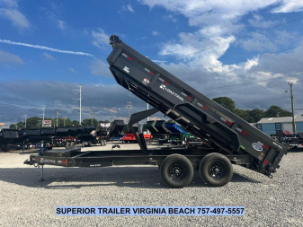 New 2026 Load Trail 7X16 14K Low Pro w/ 2' Sides Dump Trailer
