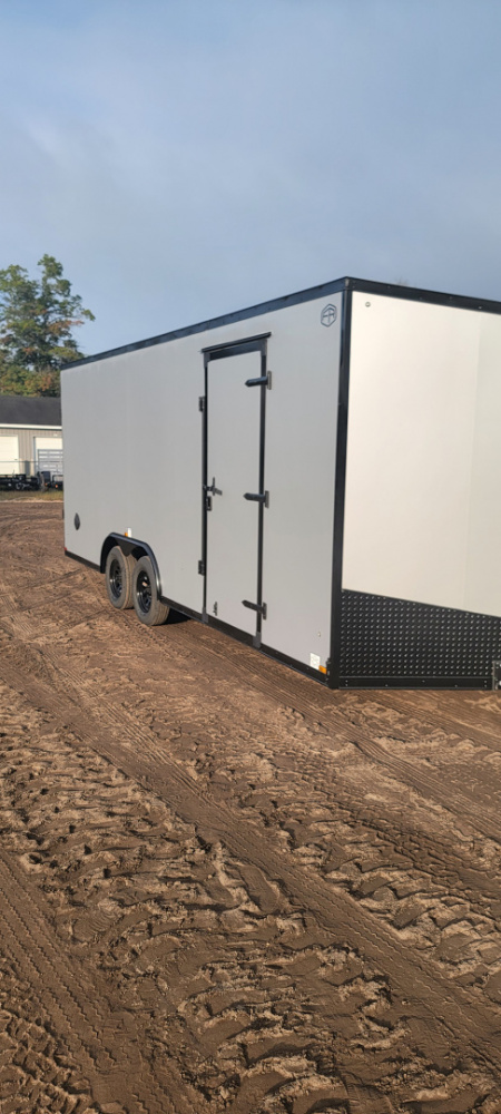 New 2026 US Cargo 8.5X20 7K 7' TALL SILVER BLACK OUT Cargo / Enclosed Trailer