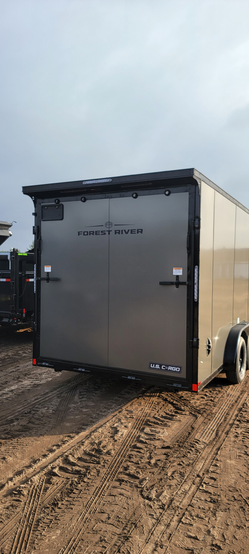 New 2026 US Cargo 7.5X18 7K UTV CHARCOAL BLACKOUT Cargo / Enclosed Trailer