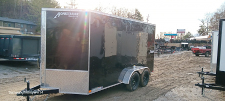 New 2026 Homesteader Trailers / 714IT Intrepid / 6'6" Interior Height / .030 Black Aluminum / Ramp Rear Door / 32" Side Door