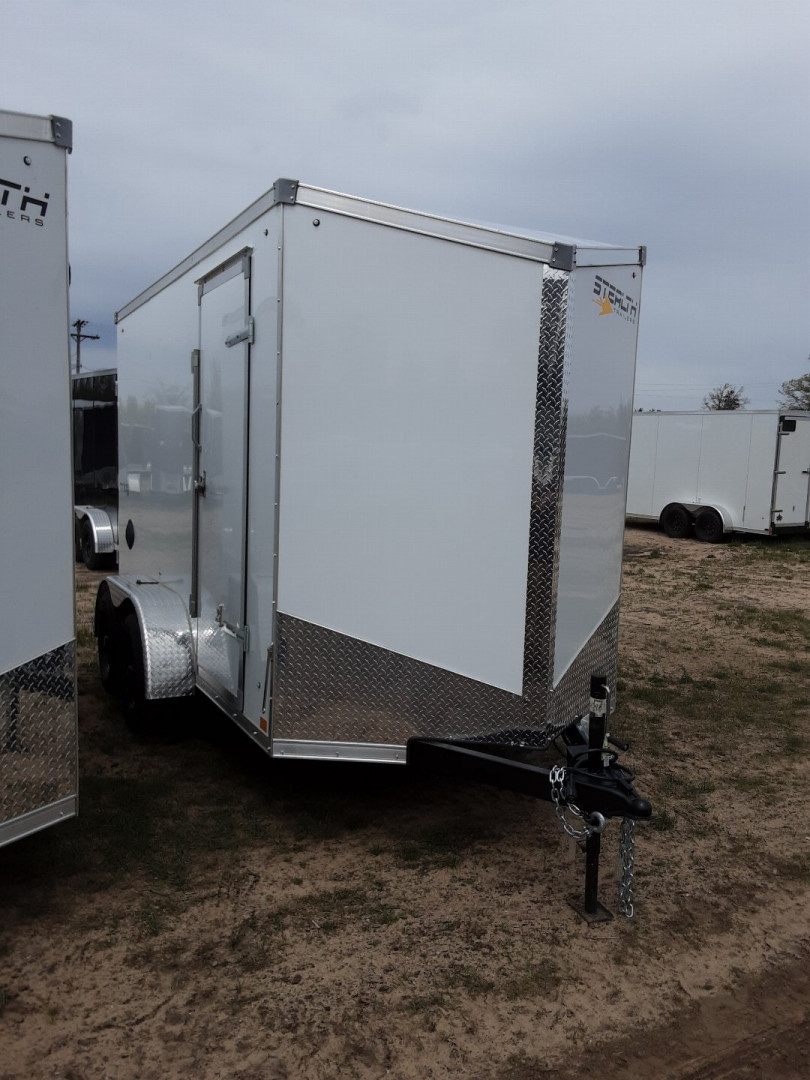 New 2026 Stealth Trailers 6X12 ENCLOSED WHITE W/RAMP Cargo / Enclosed Trailer