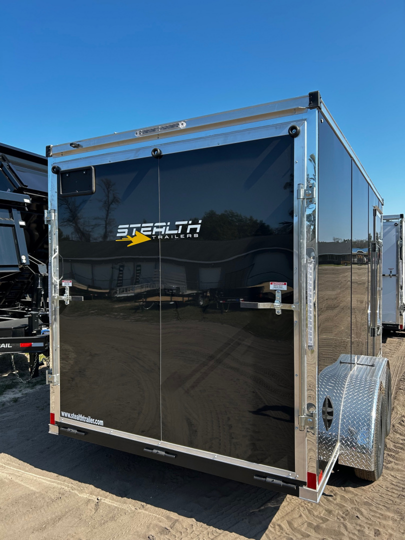 New 2026 Stealth Trailers 7x14 7K 7' TALL BLACK Cargo / Enclosed Trailer
