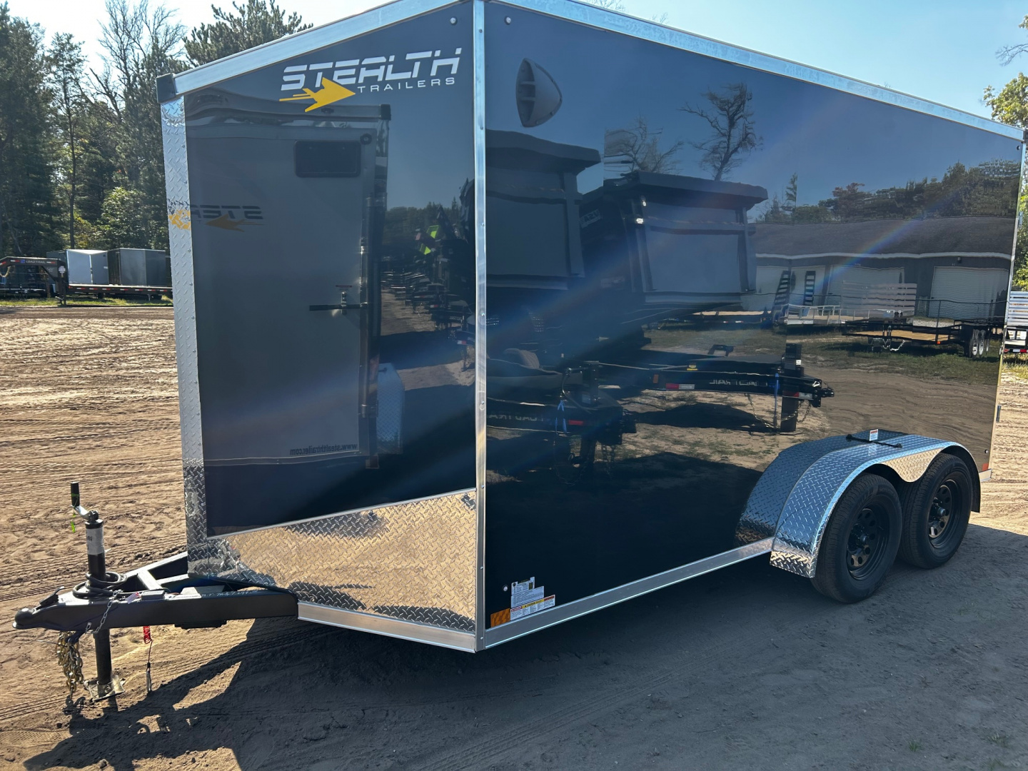 New 2026 Stealth Trailers 7x14 7K 7' TALL BLACK Cargo / Enclosed Trailer