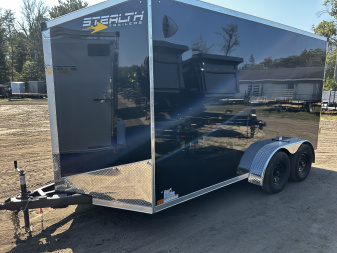 New 2026 Stealth Trailers 7x14 7K 7' TALL BLACK Cargo / Enclosed Trailer