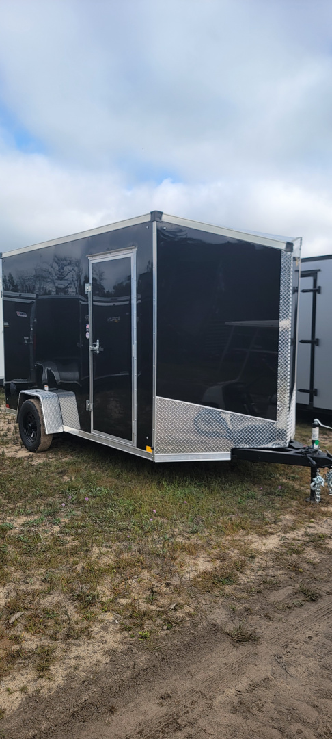 New 2026 Stealth Trailers 7X12 3.5K 7' TALL RAMP BLACK Cargo / Enclosed Trailer