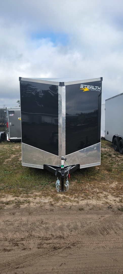 New 2026 Stealth Trailers 7X12 3.5K 7' TALL RAMP BLACK Cargo / Enclosed Trailer