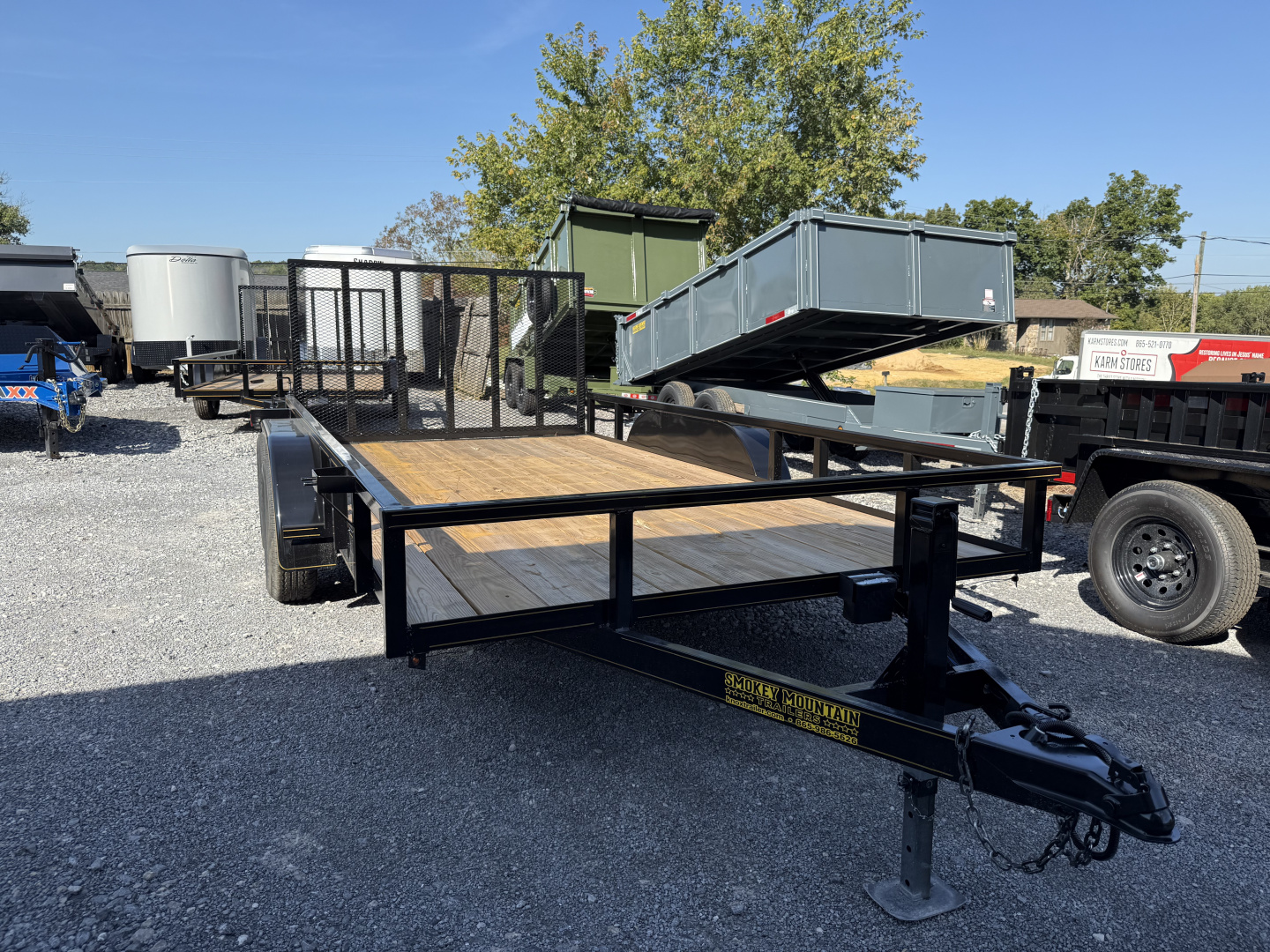 New 2025 P & T Trailers 7K 82X14 TUBE 2 BRAKE'S TUBE 7K JACK Utility Trailer