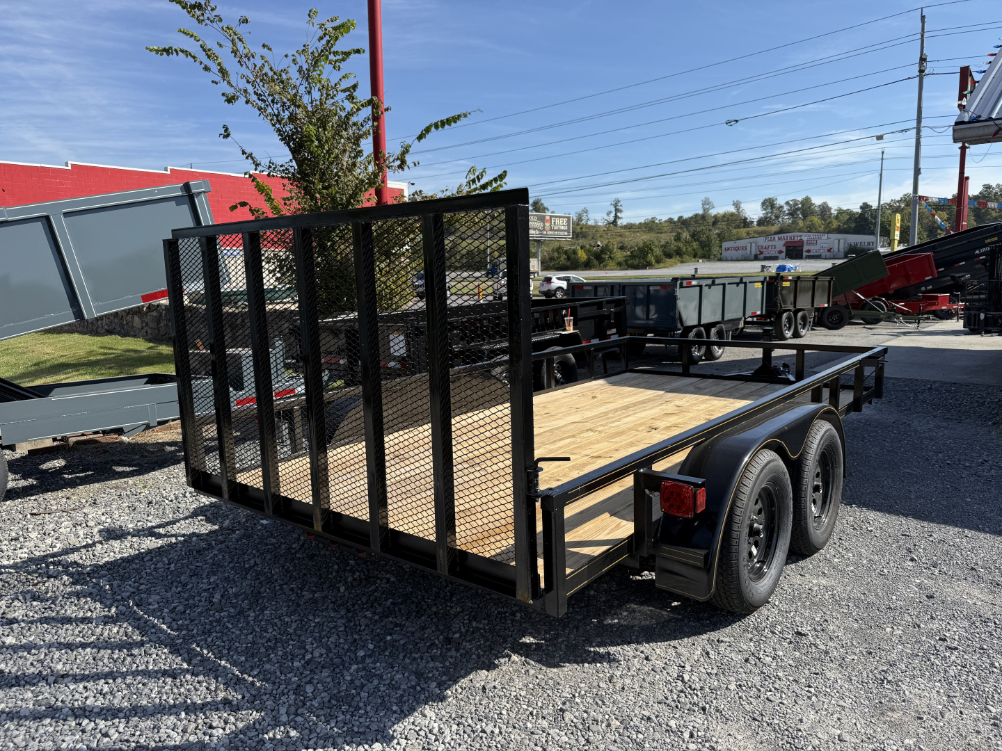 New 2025 P & T Trailers 7K 82X14 TUBE 2 BRAKE'S TUBE 7K JACK Utility Trailer