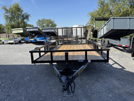 New 2025 P & T Trailers 7K 82X14 TUBE 2 BRAKE'S TUBE 7K JACK Utility Trailer