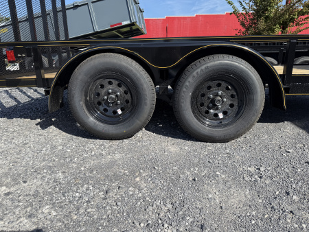 New 2025 P & T Trailers 7K 82X14 TUBE 2 BRAKE'S TUBE 7K JACK Utility Trailer