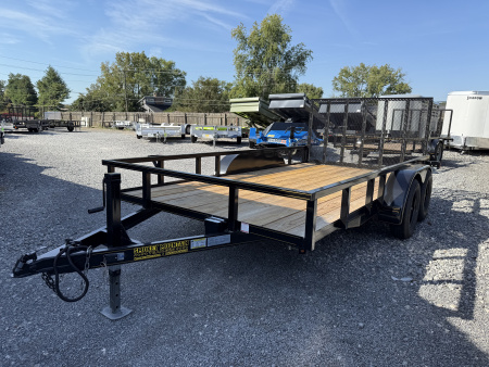 New 2025 P & T Trailers 7K 82X14 TUBE 2 BRAKE'S TUBE 7K JACK Utility Trailer