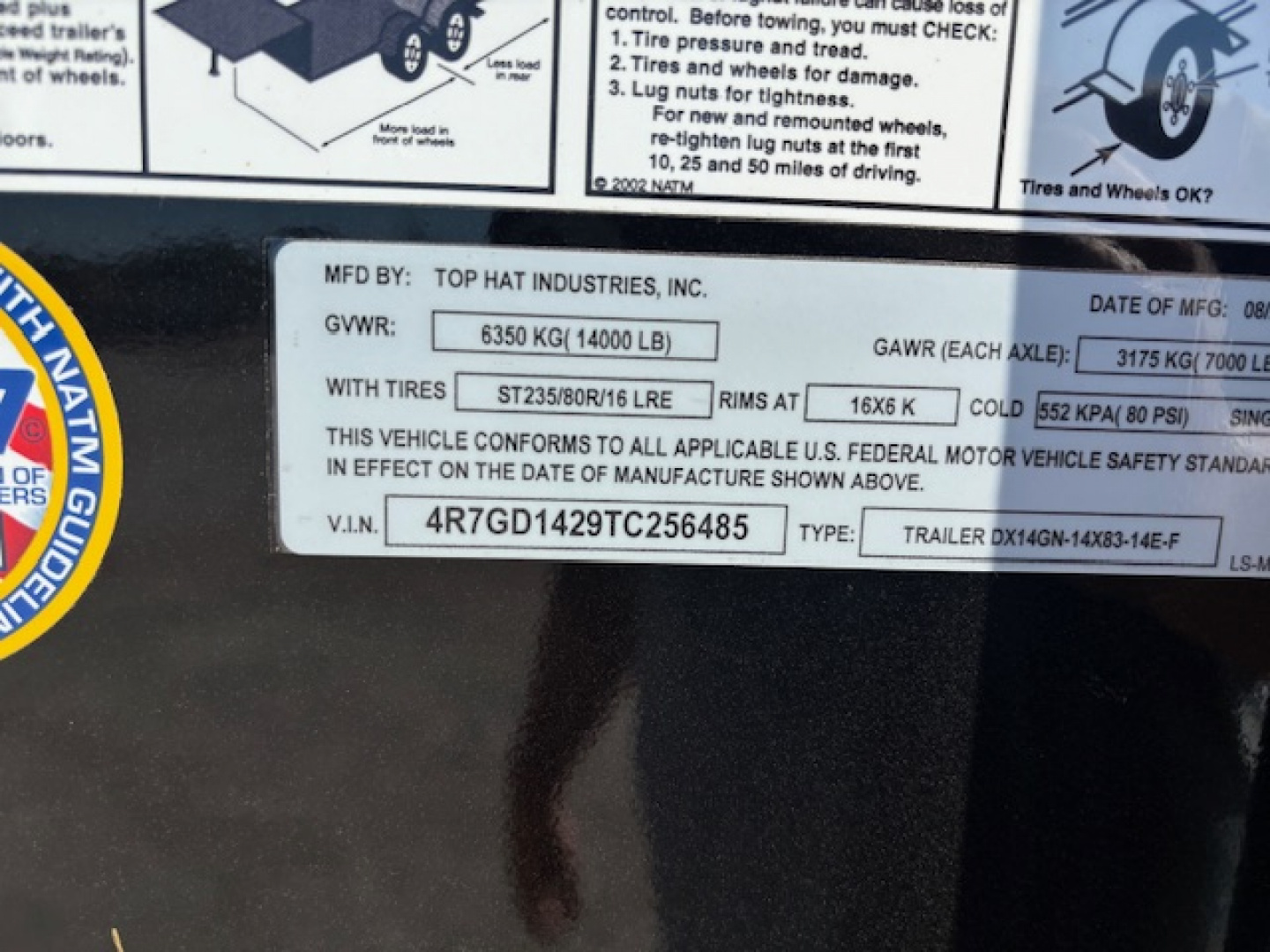 New 2026 Top Hat DX 14' x 83" Gooseneck Dump Trailer