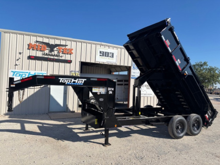 New 2026 Top Hat DX 14' x 83" Gooseneck Dump Trailer