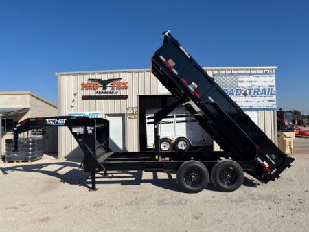 New 2026 Top Hat DX 14' x 83" Gooseneck Dump Trailer