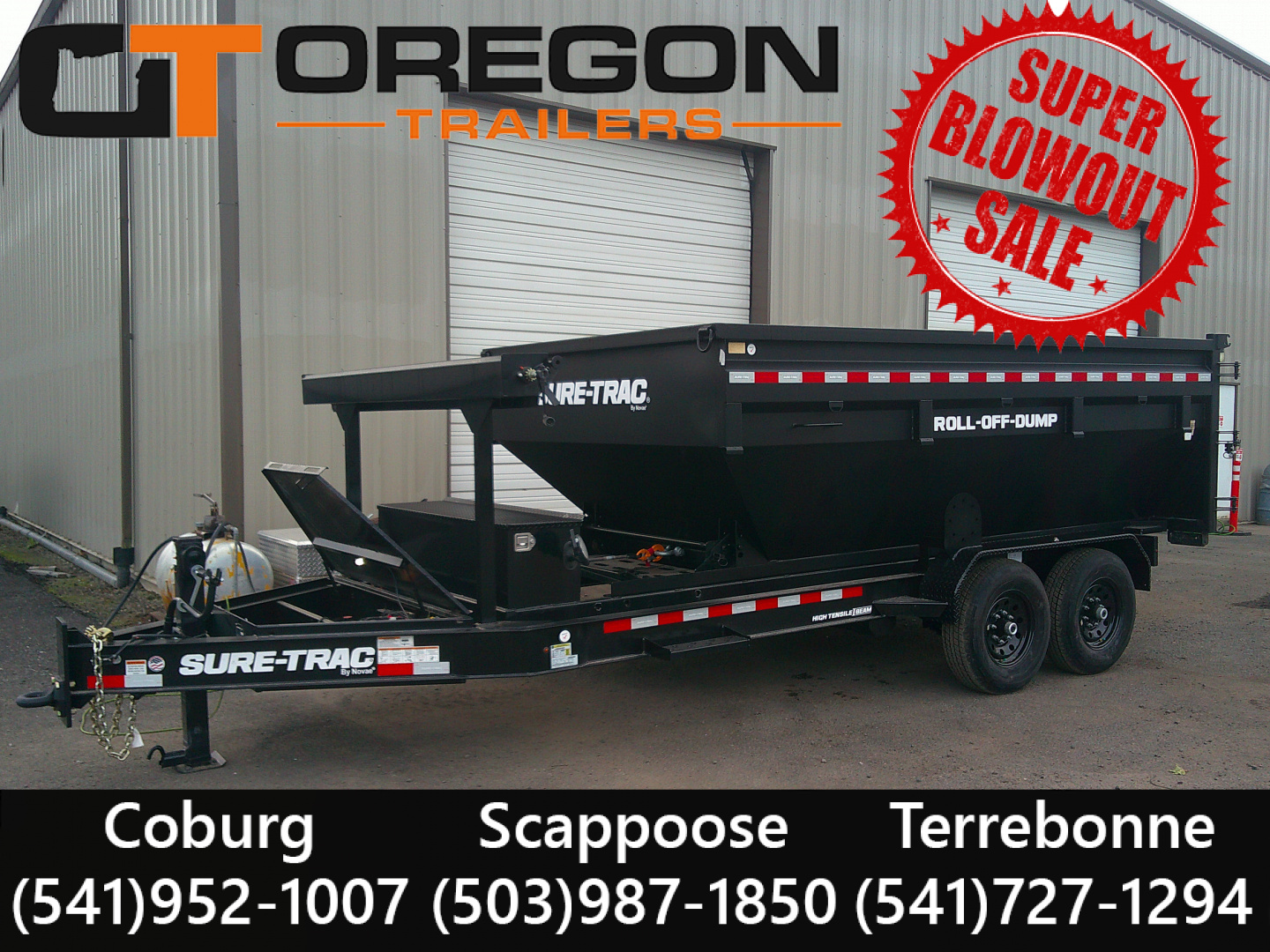 New 2025 Sure-Trac 16', 15.4K Roll Off Dump Trailer