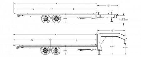 New 2026 Big Tex 14OT DECK OVER TILT TRAILER 102”X24 14K G,V,W,R,