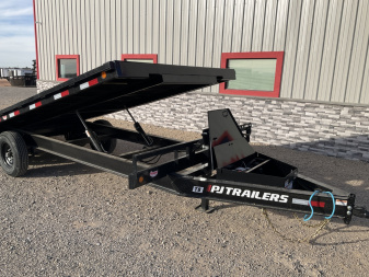 New 2025 PJ 102"x22' Deckover Hydraulic Tilt Trailer – T8