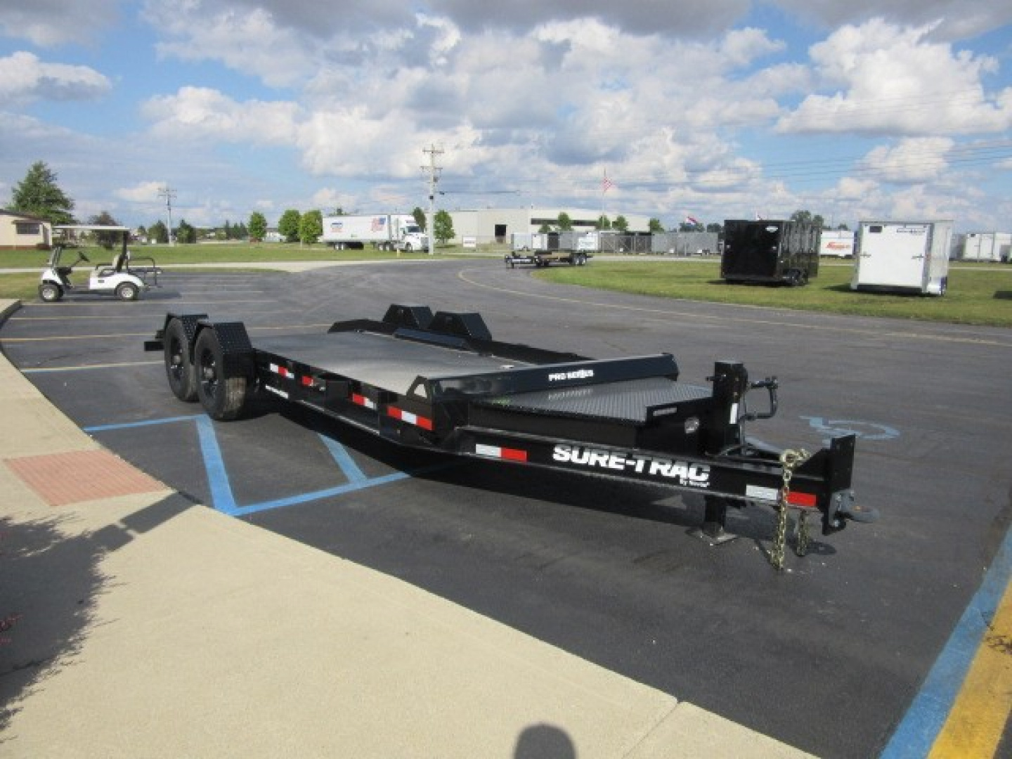 Used 2024 Sure-Trac 7 x 18 Drop Deck NSTDDE8018-BP-154 Tilt Trailer 15.4K