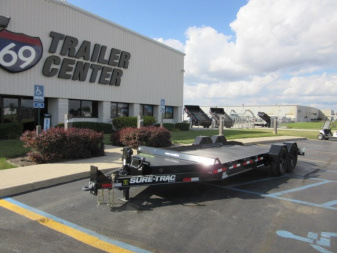 Used 2024 Sure-Trac 7 x 18 Drop Deck NSTDDE8018-BP-154 Tilt Trailer 15.4K