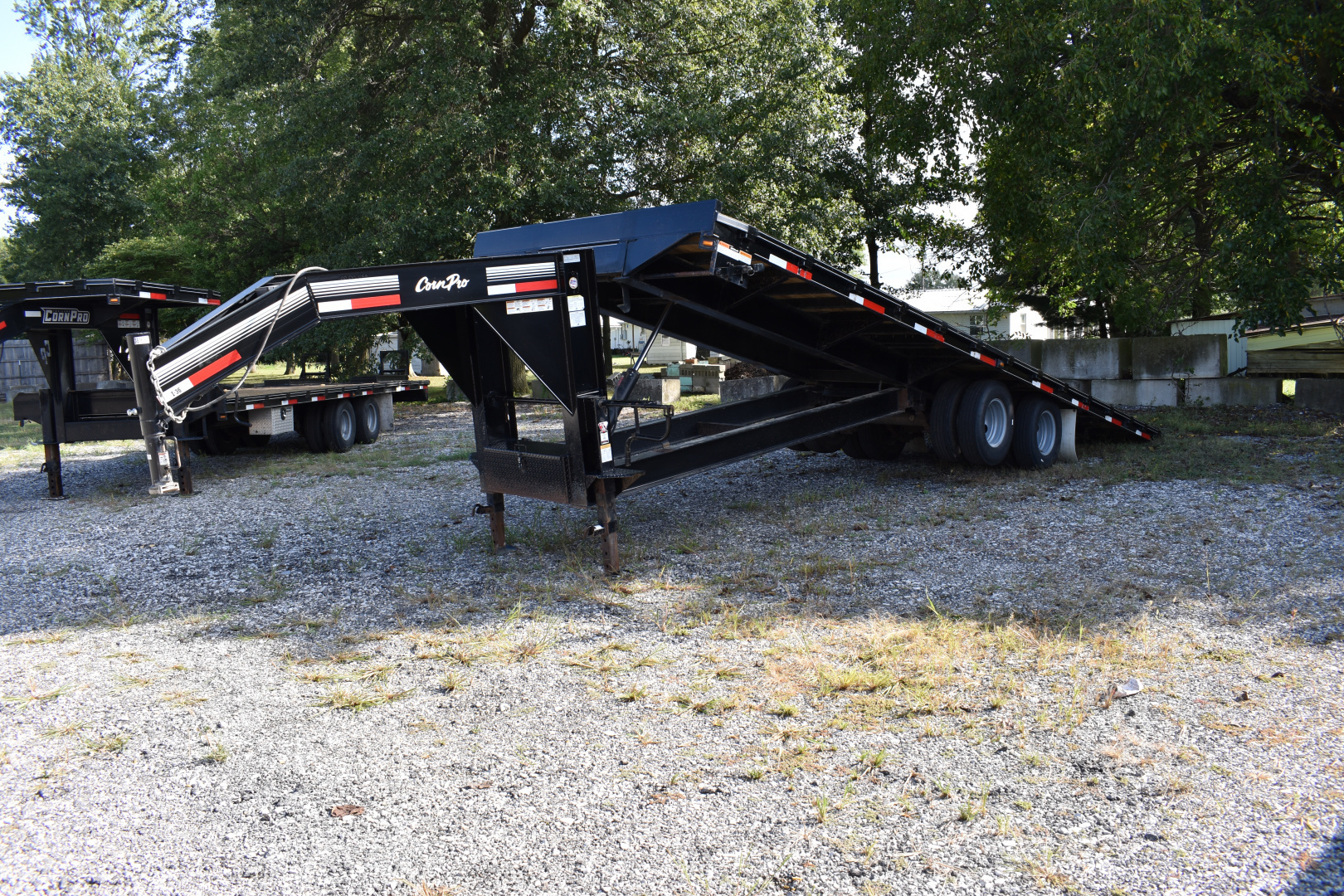 Used 2020 CornPro 27' GOOSENECK 20 K POWER TILT Flatbed Trailer