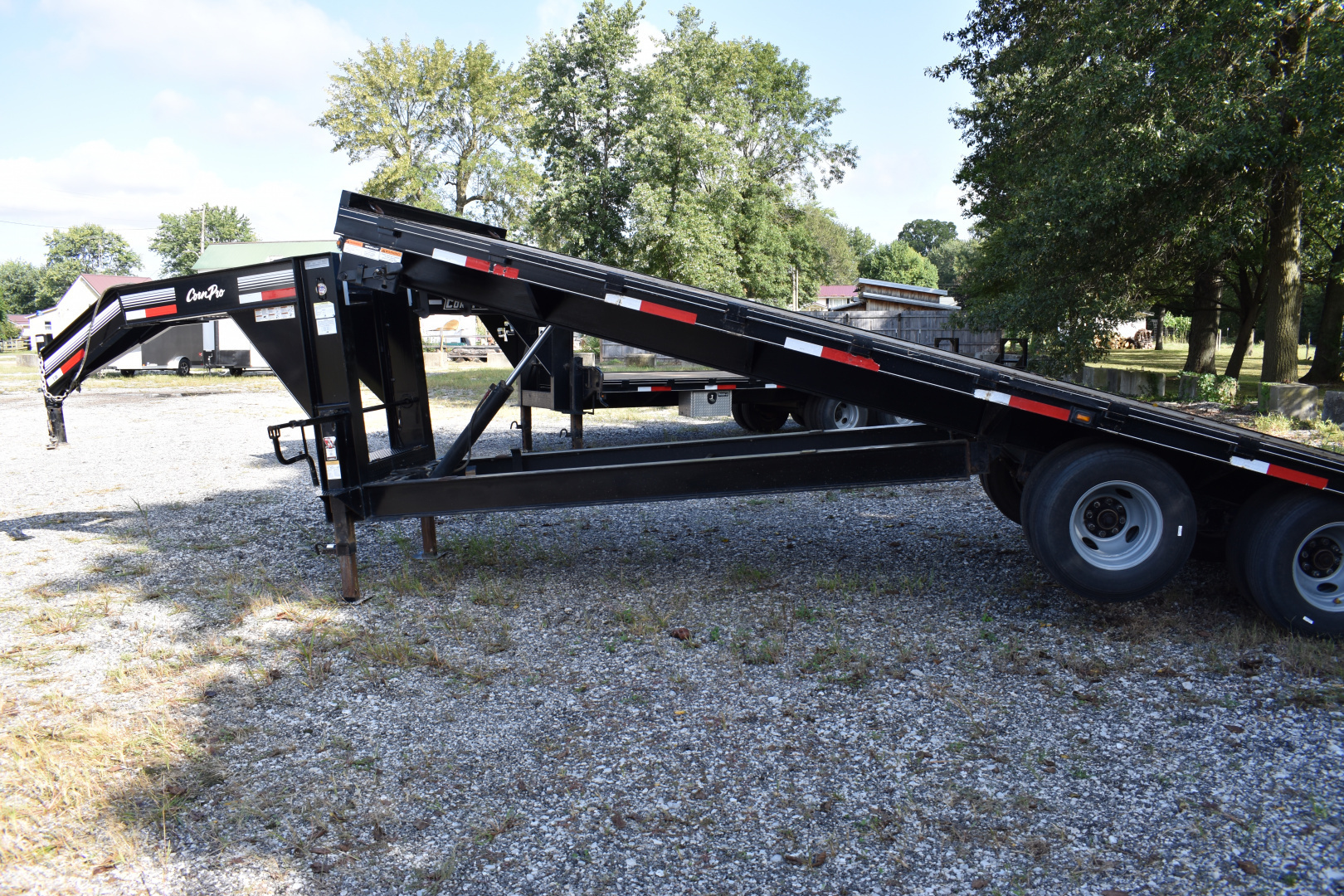 Used 2020 CornPro 27' GOOSENECK 20 K POWER TILT Flatbed Trailer