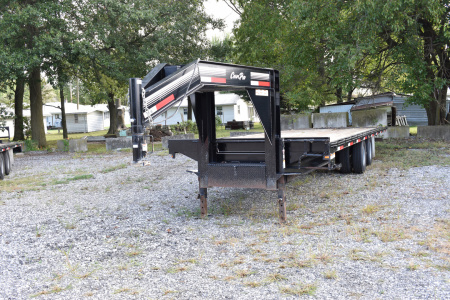 Used 2020 CornPro 27' GOOSENECK 20 K POWER TILT Flatbed Trailer