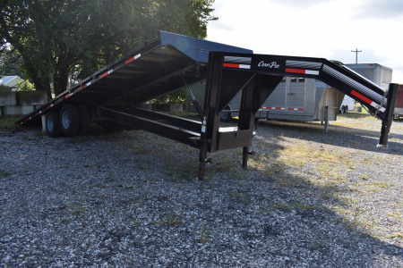 Used 2020 CornPro 27' GOOSENECK 20 K POWER TILT Flatbed Trailer