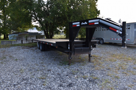 Used 2020 CornPro 27' GOOSENECK 20 K POWER TILT Flatbed Trailer