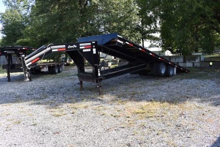 Used 2020 CornPro 27' GOOSENECK 20 K POWER TILT Flatbed Trailer