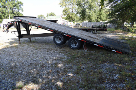 Used 2020 CornPro 27' GOOSENECK 20 K POWER TILT Flatbed Trailer