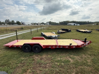 New 2026 Liberty 22' Tilt Trailer 8" I BEAM 15.4K w/ HYDRAULIC JACK (16' tilt +6' stationary)
