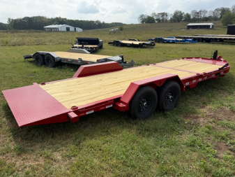 New 2026 Liberty 22' Tilt Trailer 8" I BEAM 15.4K w/ HYDRAULIC JACK (16' tilt +6' stationary)