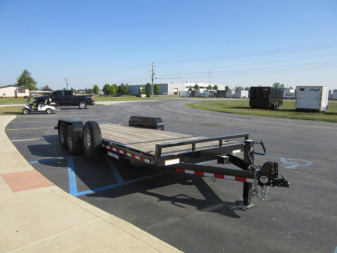 Used 2025 Sure-Trac 7 x 22(18+4) ST8218TBE-B140 Tilt Trailer 14K / Spare Tire