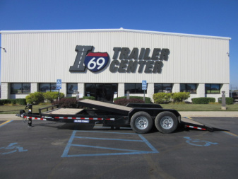 Used 2025 Sure-Trac 7 x 22(18+4) ST8218TBE-B140 Tilt Trailer 14K / Spare Tire