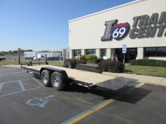 Used 2025 Sure-Trac 7 x 22(18+4) ST8218TBE-B140 Tilt Trailer 14K / Spare Tire