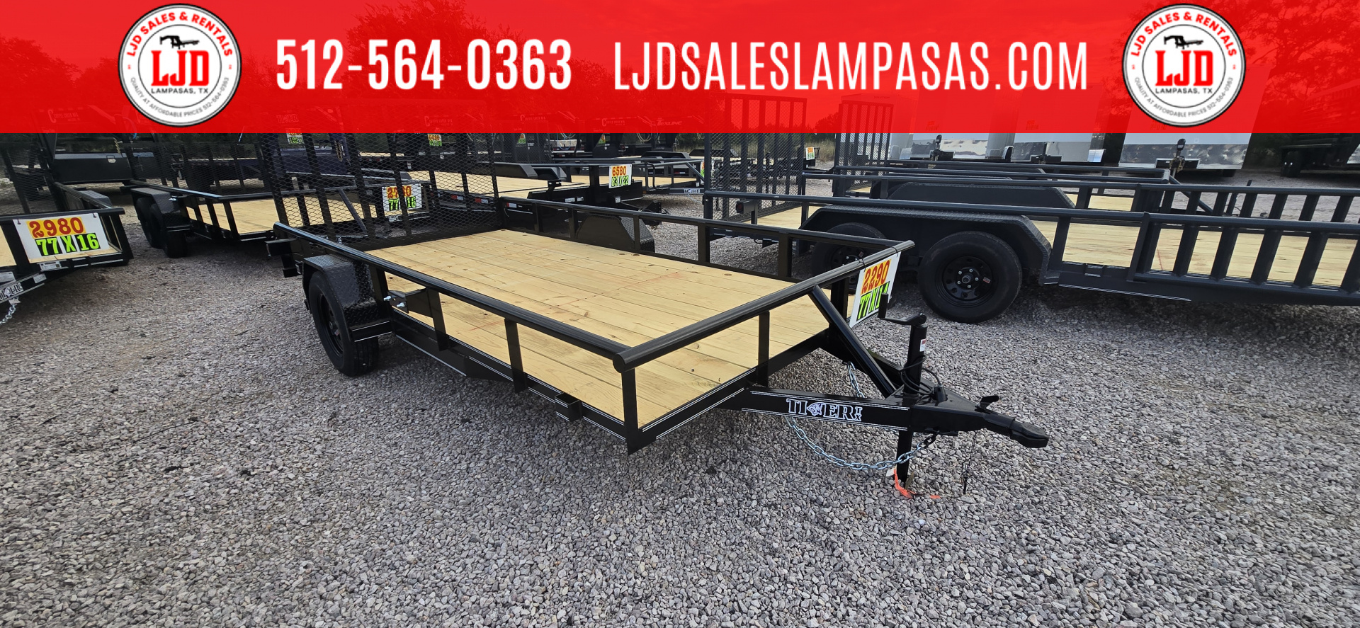 New 2025 Tiger - 77" X 14' - Utility Trailer