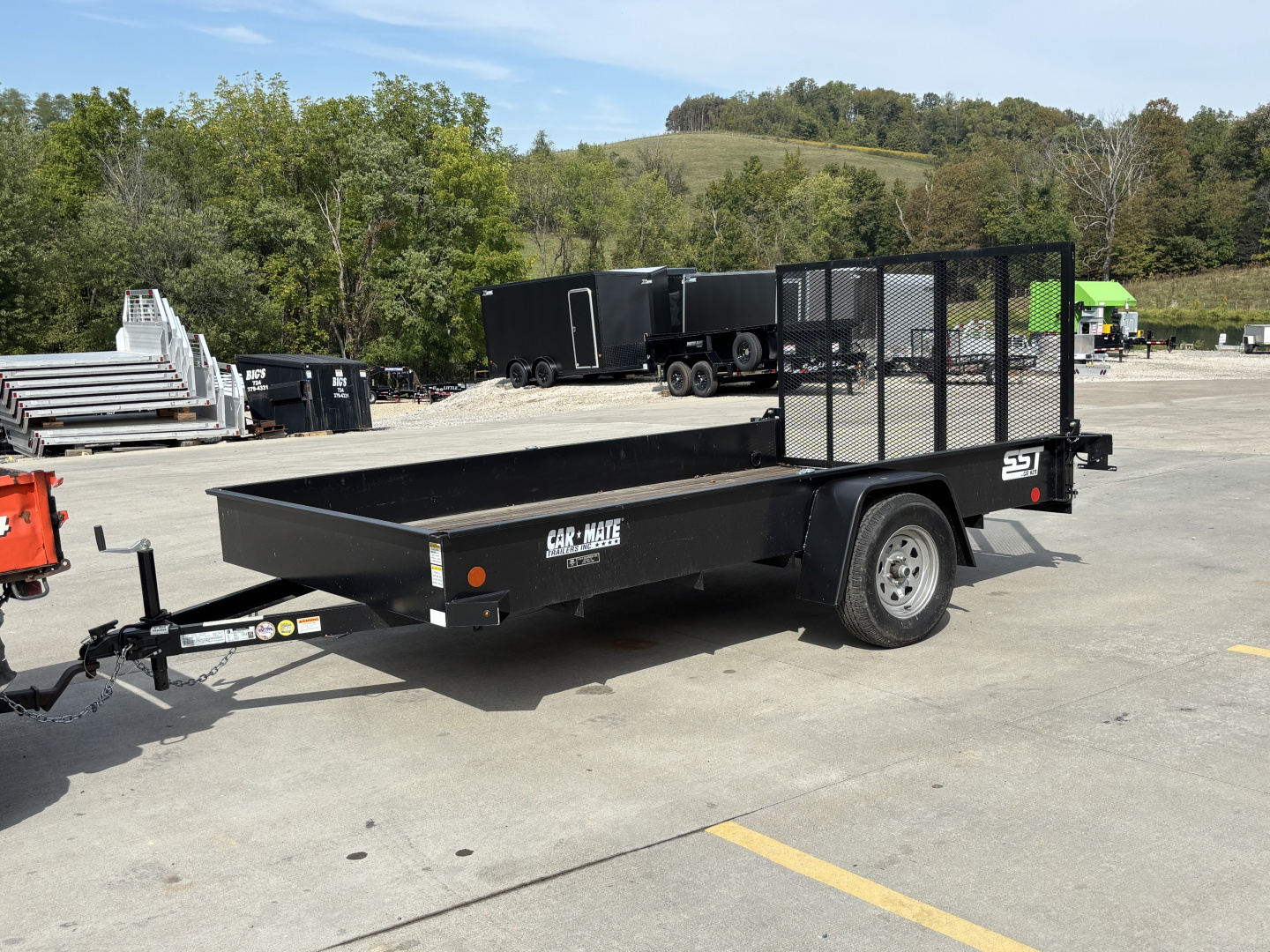 Used 2022 Used Car Mate Trailers SST12 Utility Trailer W/ Solid Sides / Weld On D-Rings - 2990# GVWR