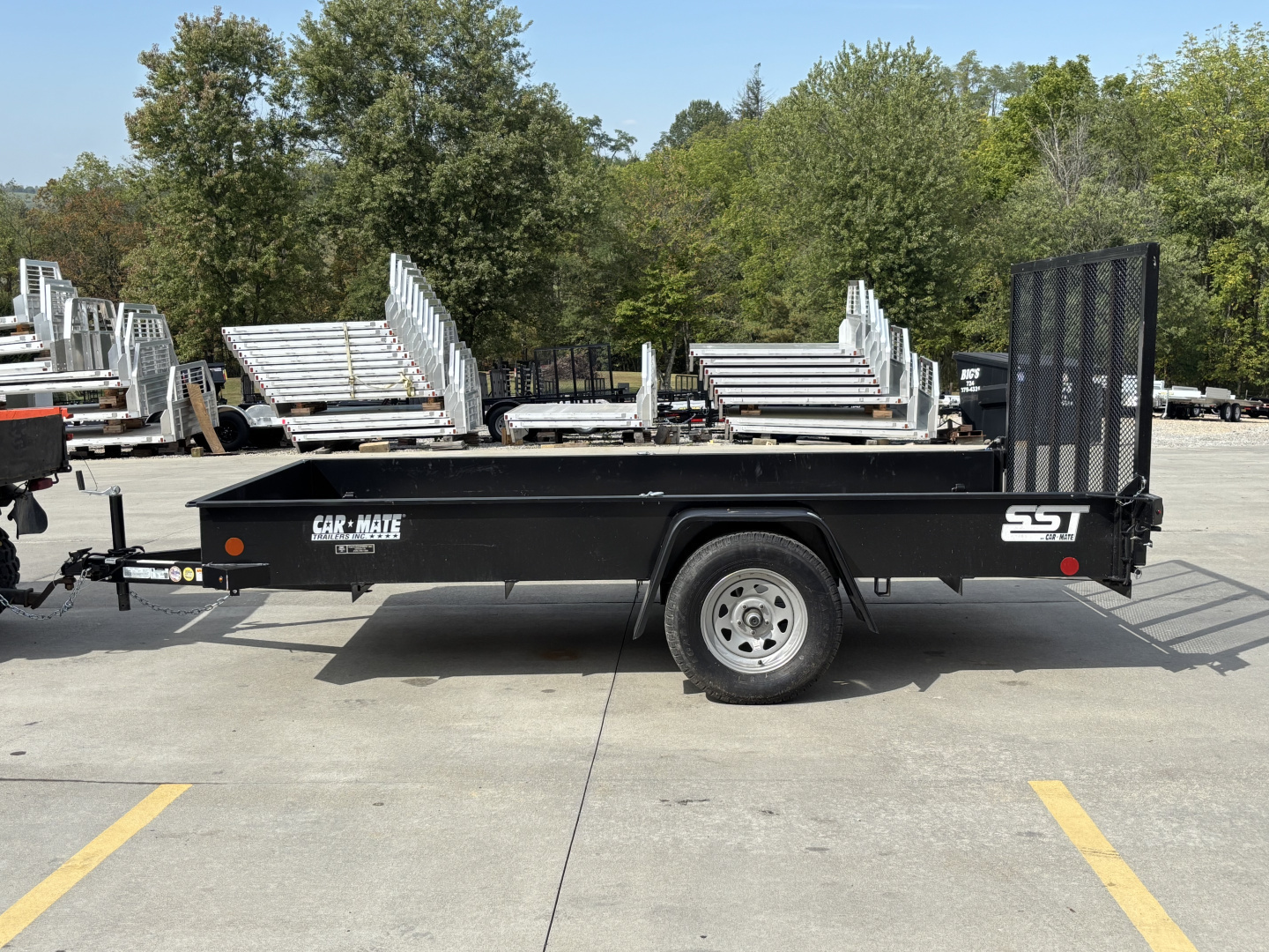 Used 2022 Used Car Mate Trailers SST12 Utility Trailer W/ Solid Sides / Weld On D-Rings - 2990# GVWR