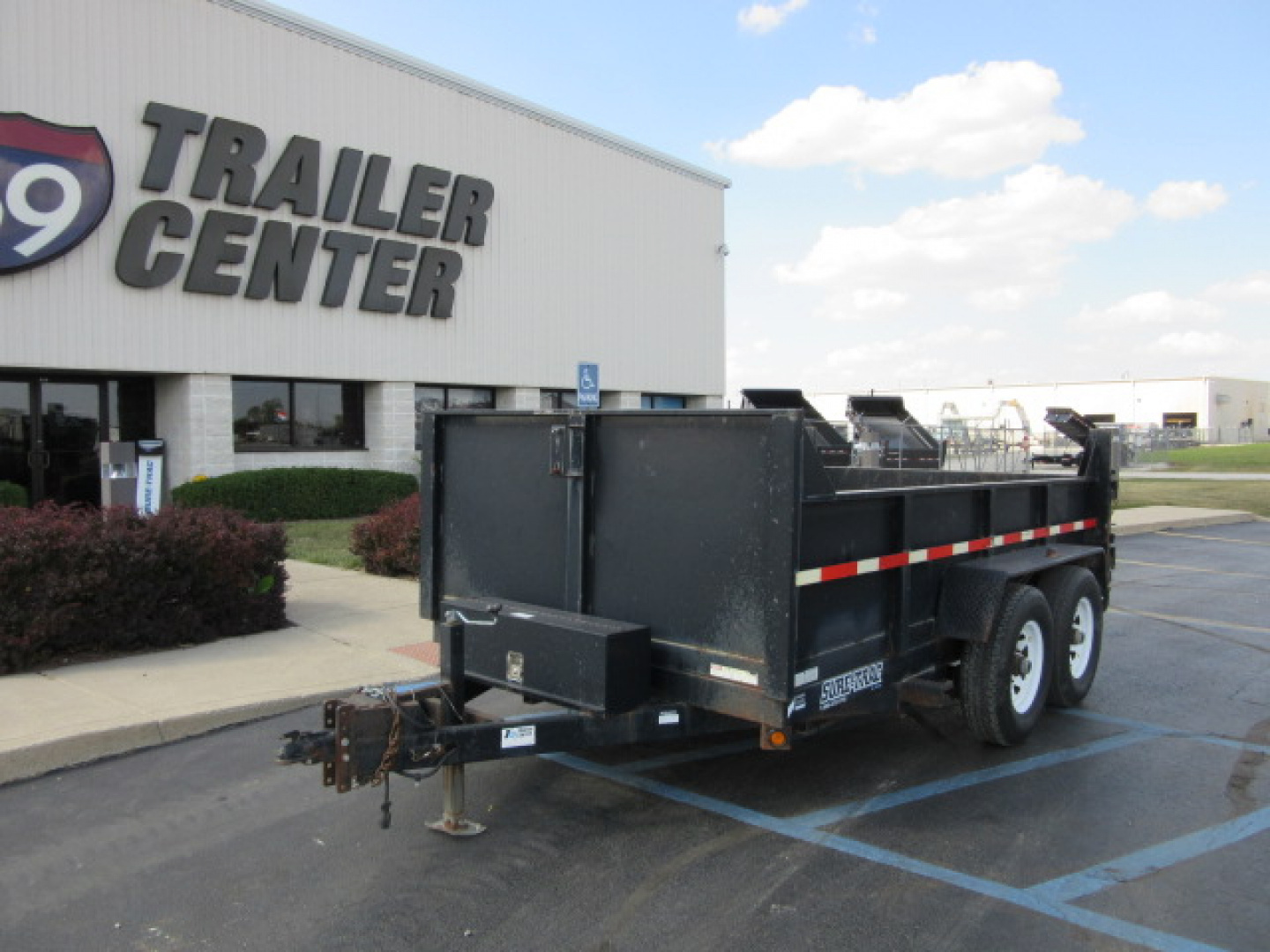 Used 2008 Sure-Trac 7 x 12 Dual Ram ST8012D-B-120 Dump Trailer 12K / Spare Tire